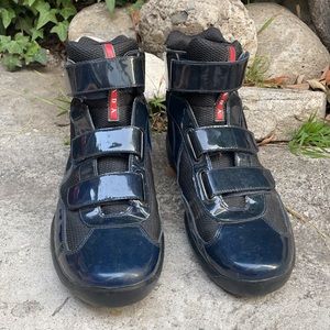Prada America's Cup' High Top Triple Strap Sneaker